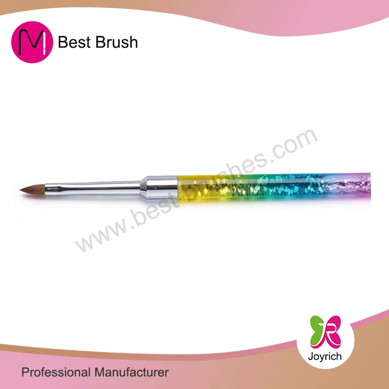 3 renk Sparkle Kolinsky 3D Tırnak Fırçası